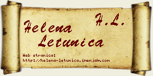 Helena Letunica vizit kartica